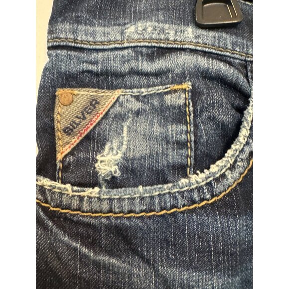 Silver Jeans Co. Konrad Men’s Distressed Denim Jeans W38/L32 Mid-Rise Straight-L - Picture 4 of 9